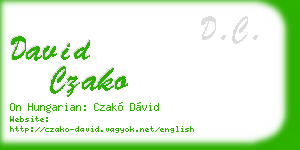david czako business card